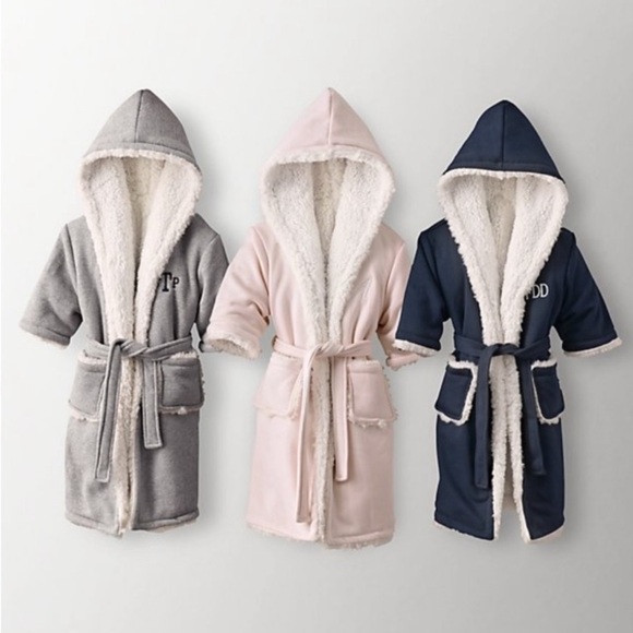 Restoration Hardware NWT Baby & Child Luxe Sherpa Jersey Baby Wrap SZ 2-3 Robe - Picture 14 of 16